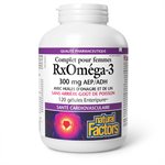 Natural Factors Women's Complete RxOmega-3 With Evening Primrose & Flaxseed Oils 300 mg EPA / DHA 120 Enteripure® Softgels Natural Factors Women's Complete RxOmega-3 With Evening Primrose & Flaxseed Oils  300 mg EPA / DHA  120 Enteripure® Softgels