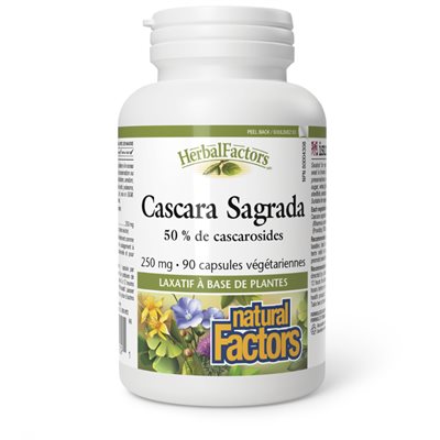 Natural Factors Cascara Sagrada 250 mg 90 capsules végétariennes Natural Factors Cascara Sagrada 250 mg 90 capsules végétariennes