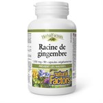 Natural Factors Racine de gingembre  1 200 mg  90 capsules végétariennes