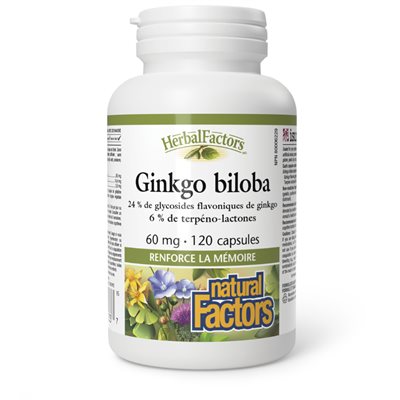 Natural Factors Ginkgo biloba 60 mg 120 Capsules Natural Factors Ginkgo biloba 60 mg 120 Capsules