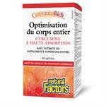 Natural Factors Whole Body Optimizer High Absorption Curcumin   60 Softgels