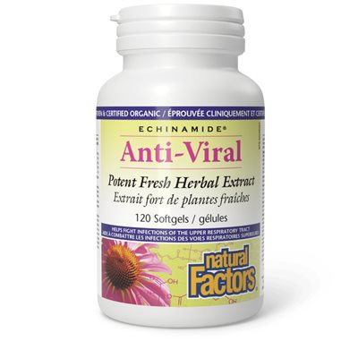 Natural Factors Anti-Viral Extrait fort de plantes fraîches 120 gélules Natural Factors Anti-Viral Extrait fort de plantes fraîches 120 gélules