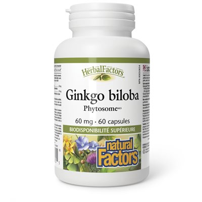 Natural Factors Ginkgo biloba Phytosome 60 mg 60 Capsules Natural Factors Ginkgo biloba Phytosome 60 mg 60 Capsules