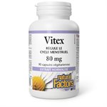 Natural Factors Vitex Extrait normalisé  80 mg  90 capsules végétariennes