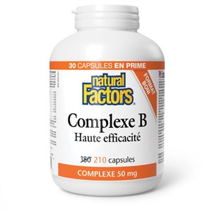 Natural Factors Hi Potency B Complex 50 mg 210 Capsules
