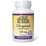 Natural Factors Ubiquinol Active CoQ10  100 mg  120 Softgels