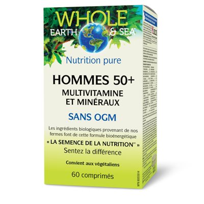 Whole Earth & Sea® Multivitamine et minéraux, Hommes 50+ 60 comprimés Whole Earth & Sea® Multivitamine et minéraux, Hommes 50+ 60 comprimés