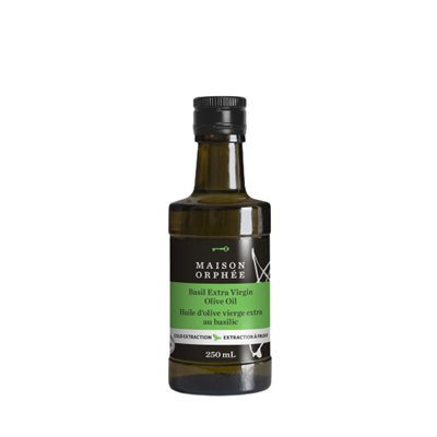 Maison Orphée Huile d'olive extra vierge au basilic 250Ml Maison Orphée Huile d'olive extra vierge au basilic 250Ml