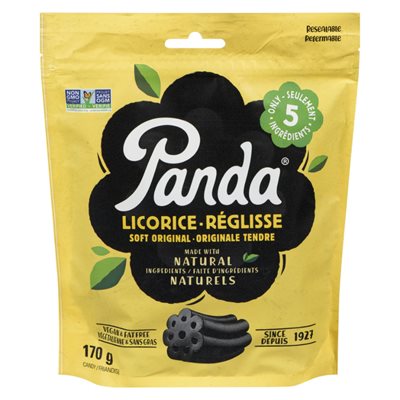 Panda Friandise Réglisse Tendre-Originale 170 g Panda Friandise Réglisse Tendre-Originale 170 g