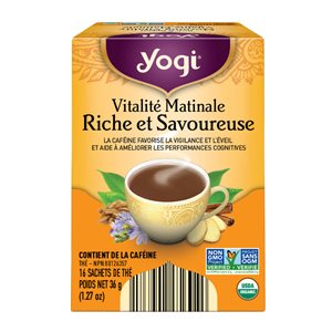 Yogi Thé vitalité matinale riche et savoureuse 32g