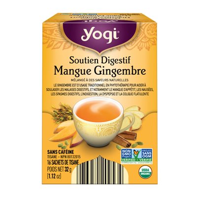 Yogi Tisane Bio Mangue Gingembre ~ Soutien Digestif 32g Yogi Tisane Bio Mangue Gingembre ~ Soutien Digestif 32g