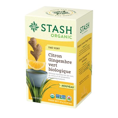 Stash Thé vert citron gingembre bio 16 sachets