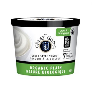 GREEK GODS Yaourt grec BIOLOGIQUE NATURE 500g