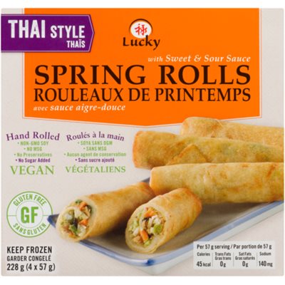 Lucky Rouleaux de Printemps avec Sauce Aigre-Douce Style Thaà¯s Lucky Rouleaux de Printemps avec Sauce Aigre-Douce Style Thaà¯s