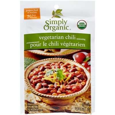Simply Organic Assaisonnement pour le Chili Végétarien 28 g Simply Organic Assaisonnement pour le Chili Végétarien 28 g