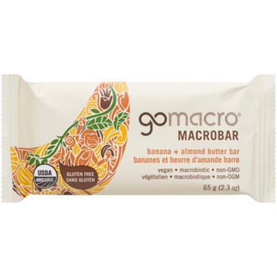 GoMacro Macrobar Banana + Almond Butter Bar 65 g  GoMacro Macrobar Banana + Almond Butter Bar 65 g