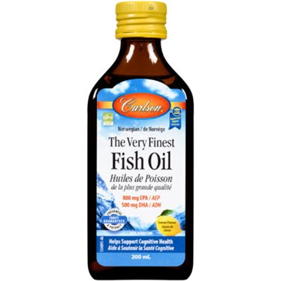 Carlson Huile de poisson norvégienne aromatisée au citron Carlson Huile de poisson norvégienne aromatisée au citron