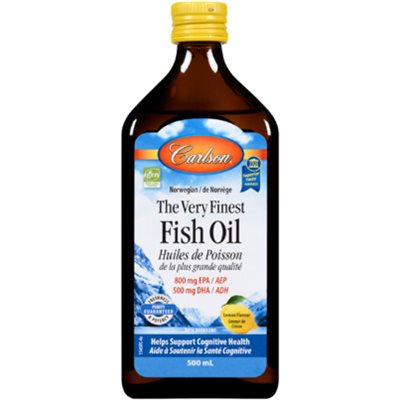 Carlson Huile de poisson norvégienne aromatisée au citron Carlson Huile de poisson norvégienne aromatisée au citron