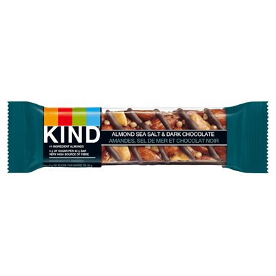 KIND Barre aux Noix Amandes, Sel de Mer et Chocolat Noir 40 g KIND Barre aux Noix Amandes, Sel de Mer et Chocolat Noir 40 g