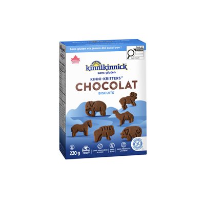 Gluten Free Kinnikritters Chocolate Animal Cookies 220g