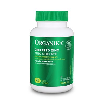 Organika Chelated Zinc 50Mg 45Tabs
