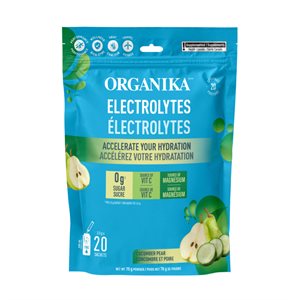 ORGANIKA ÉLECTROLYTES CONCOMBRE POIRE 3.5 G X 20 SACHETS