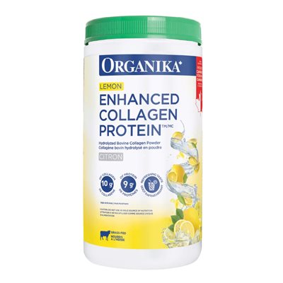 Organika Protéines de collagène amélioré bovin nourries à l'herbe - Citron 1 kg