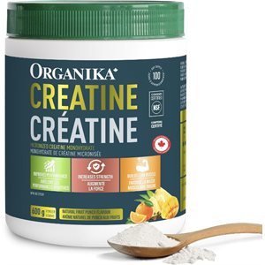 Organika Micronized Creatine Monohydrate Powder- Fruit Punch 600g