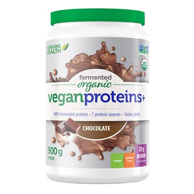 Genuine Health Fermented Organic Vegan Proteins+, Chocolat Genuine Health Fermented Organic Vegan Proteins+, Chocolat
