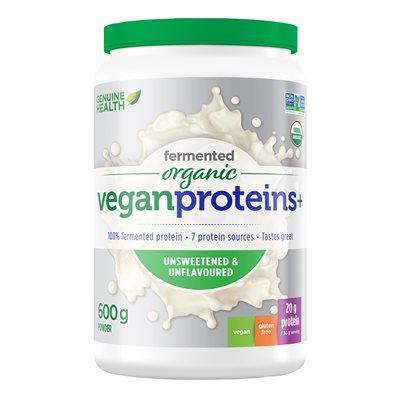 Genuine Health Fermented Organic Vegan Proteins+, Sans sucre ajouté-Sans Saveur Genuine Health Fermented Organic Vegan Proteins+, Sans sucre ajouté-Sans Saveur