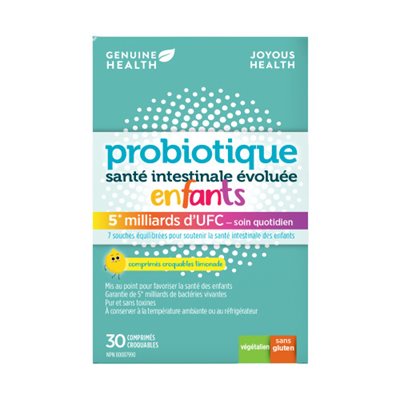 Genuine Health Advanced Gut Health probiotique Pour Enfants, Saveur Citron, 5 milliards CFU Genuine Health Advanced Gut Health probiotique Pour Enfants, Saveur Citron, 5 milliards CFU