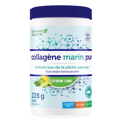 Genuine Health Marine Clean Collagen, Lemon Lime Hydrolyzed Collagen Powder 228g Genuine Health Marine Clean Collagen, Lemon Lime Hydrolyzed Collagen Powder 228g