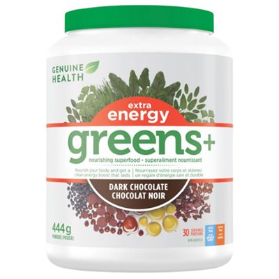 Genuine Health Greens+ Extra Energy Chocolat Genuine Health Greens+ Extra Energy Chocolat