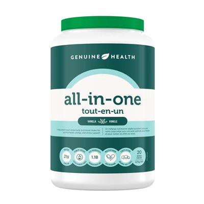 Genuine Health Tout en un Vanille 675g Genuine Health Tout en un Vanille 675g