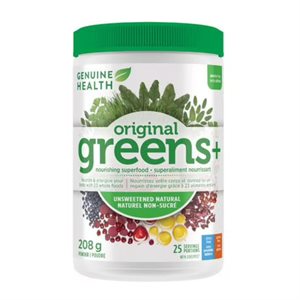 Genuine Health Greens+ Unsweetened Natural 208G