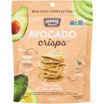 Hippie Snacks Croustilles d'Avocat Sel de Mer 70 g Hippie Snacks Croustilles d'Avocat Sel de Mer 70 g