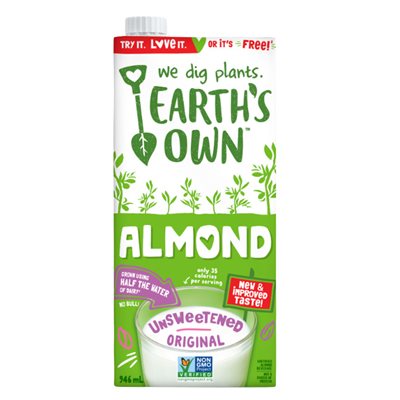 Earth's Own Lait d'Amande Original Non Sucré 946ml Earth's Own Lait d'Amande Original Non Sucré 946ml