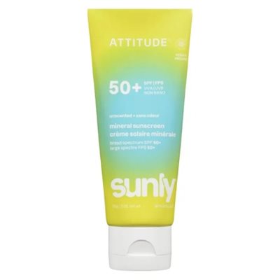 Attitude Mineral Sunscreen – Fragrance-Free – Spf 50 – Adult