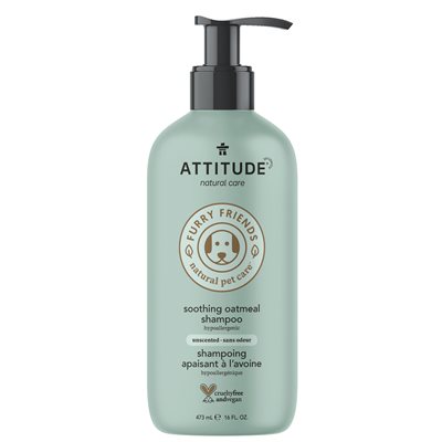 Attitude Furry Friends Shampoing apaisant pour animaux à l'avoine Sans odeur 473ml