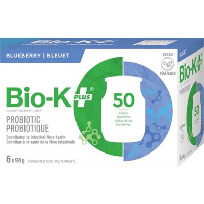 Bio-K+ Drinkable Vegan Probiotic - Blueberry- 6 pack