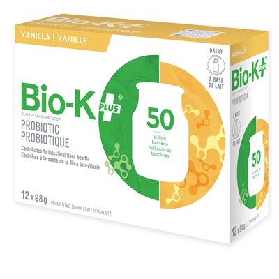 Bio-K Plus Lait Fermenté Vanille 12 x 98 g Bio-K Plus Lait Fermenté Vanille 12 x 98 g