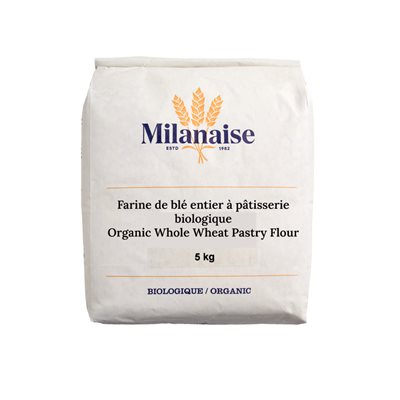 Milanaise Farine de blé entier bio pour pâtisserie 5 kg Milanaise Farine de blé entier bio pour pâtisserie 5 kg