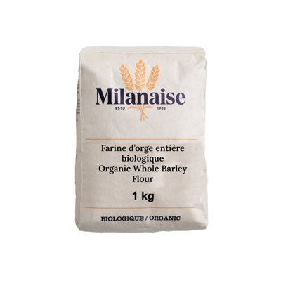 Milanaise Organic Whole Barley Flour 1 kg  Milanaise Organic Whole Barley Flour 1 kg