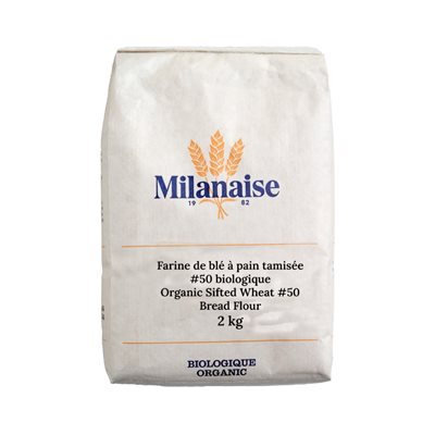 Milanaise Farine de blé tamisée biologique n° 50 pour pain 2 kg Milanaise Farine de blé tamisée biologique n° 50 pour pain 2 kg