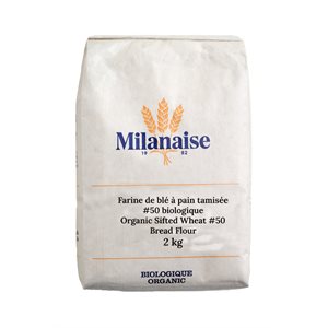 Milanaise Farine de blé tamisée biologique n° 50 pour pain 2 kg