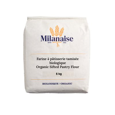 Milanaise Farine de blé tamisée bio pour pâtisserie 5 kg Milanaise Farine de blé tamisée bio pour pâtisserie 5 kg