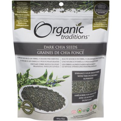 Organic Traditions Graines De Chia Noir Organic Traditions Graines De Chia Noir