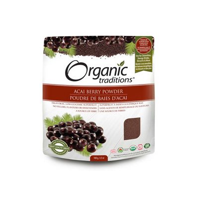 Organic Traditions Poudre de baies d'acai séchées à froid 100 g