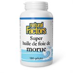 Natural Factors Super huile de foie de morue   180 gélules