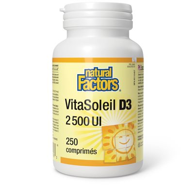 Natural Factors SunVitamin D3 2500 IU 250 Tablets Natural Factors SunVitamin D3 2500 IU 250 Tablets